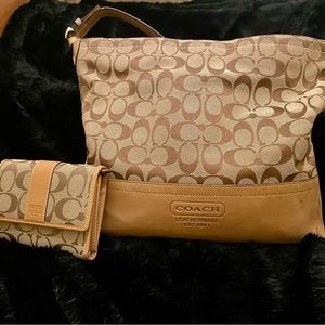Coach shoulder bag and matching wallet